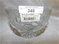 NEW IN BOX RUSSIAN CRYSTAL FOOTED 6" BOWL