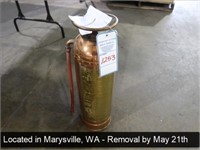 "VINTAGE" FOAMEX COPPER FIRE EXTINGUISHER