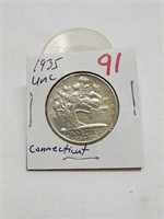 1935 Connecticut commemorative half-dollar UNC