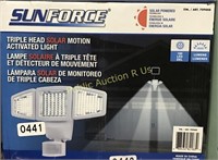 SUNFORCE $65 RETAIL TRIPLE HEAD SOLAR MOTION