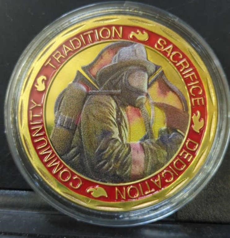 Firefighter challenge coin