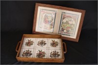 Cottage Home Tray and Framed Double Picture