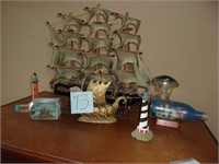 VINTAGE BOAT AND LIGHT HOUSE 7PCS