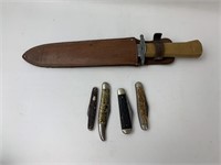 Vintage Pocket Knives No Safeties Kingston Hammer