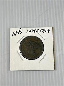 1845 Large Cent Braided Hair