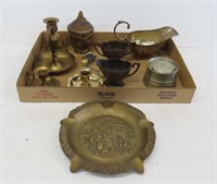 Brass & Pewter Tray Lot