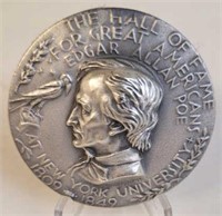 Edgar Allan Poe Great American Silver Medal