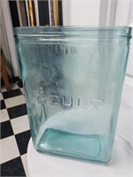 Gould  Battery Blue Glass Jar