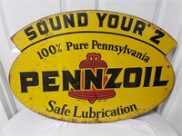 Double Sided Pennzoil Sign