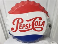 Pepsi Cola Bottle Cap Sign newer version