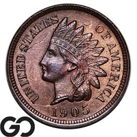 1905 Indian Head Cent, Solid Gem BU++ ** Some Red