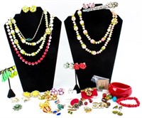 Jewelry Vintage Costume Necklaces, Earrings +