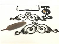 Large Group of Cast - Wrought Iron Decor Items