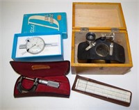 Three vintage tools & mini microscope