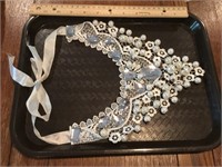 Adorned Lace Bib Necklace