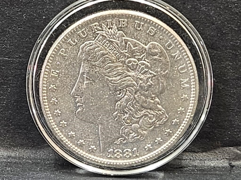 1881 S Silver Morgan Dollar Coin