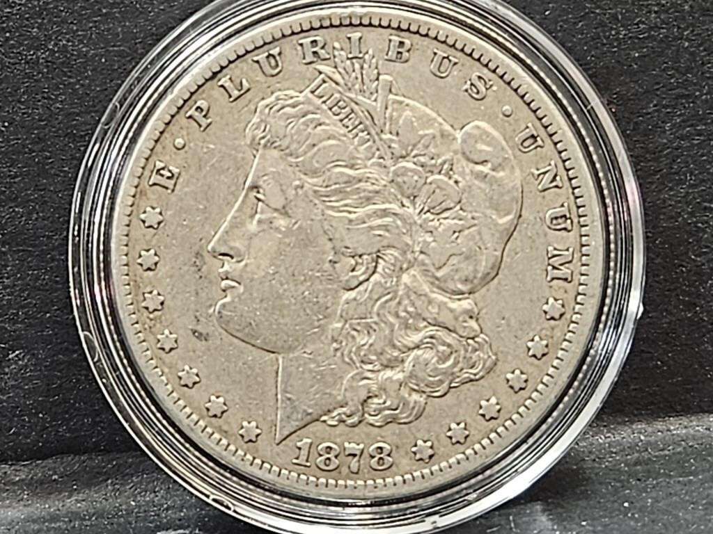 1878 Carson City Silver Morgan Dollar Coin