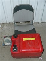Boat Seat and Plastic Boat Gas Can