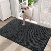 Dog Door Mat for Muddy Paws 20x30 Black , Absorbs