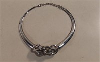 Silvertone Choker Necklace