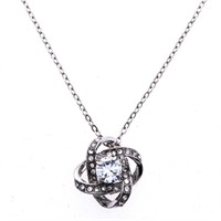 Love Knot w/Crystal Pendant & Chain Set