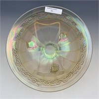 Imperial Clambroth Floral & Optic Footed Bowl