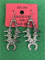 Sterling earrings from the Navajo tribe