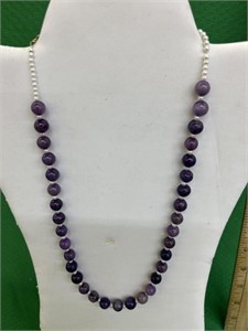 Purple stone necklace