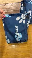 Two Drawstring Paw Print Frost Guard Bags and All