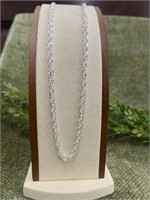 Sterling Silver Rope Italian Style Chain Necklace