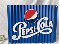 Pepsi Cola metal sign