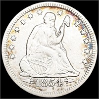 1854-O Seated Liberty Quarter CLOSELY UNCIRCULATED