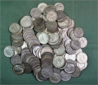 134 US Roosevelt silver dimes