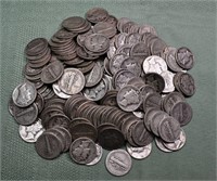 Approx. 150 US Mercury silver dimes