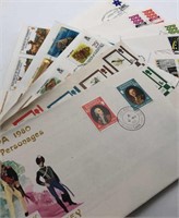 10 Foreign Stamps First Day of Issue Envelopes