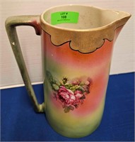 Antique Hand Painted Water Pitcher