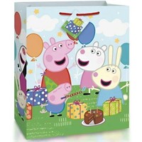 Peppa Pig Large Plastic Gift Bag - (2 Count)