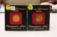 Two (2) 1776-1976 Bicentennial Medals, marked 
Sol