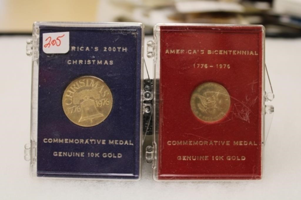 Two (2) 10k Commemorative Medals 4.1 G total