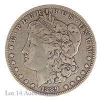 1889-CC Silver Morgan Dollar - Key Date (VF+)
