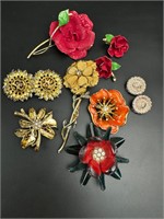 Vintage flower jewelry monet and more