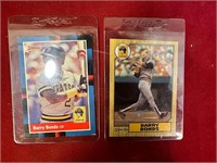 2 BARRY BONDS BASEBALL CARDS