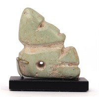 Mezcala Jade Seated Stargazer, 700 - 300 BCE