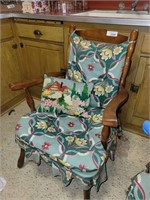 Vintage Mid Century Padded Floral Design Chair