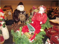 3 Assorted Santa & Mrs. Santa Figurines - Handcraf