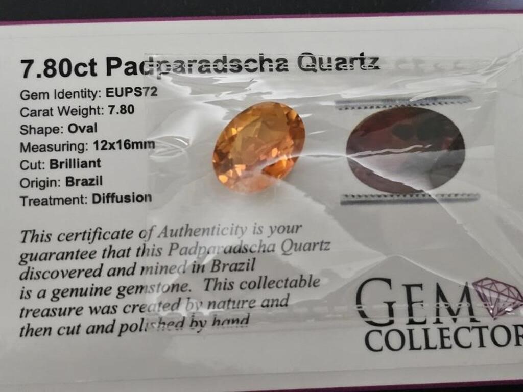 7.80ct Padparadscha Quartz