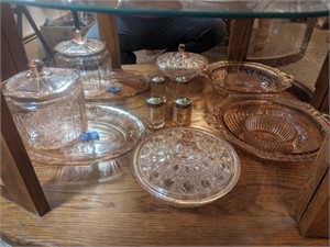 Pink Depression Glass Pieces: