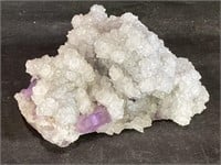Quartz w/ Purple Fluorite Rock