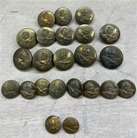 23 RAAF Brass Buttons (3 sizes). *SC