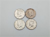4 Kennedy Silver Half Dollar Us Coins 1967